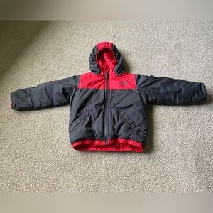 North Face Reversible Red & Gray Jacket Toddler Boy 4T